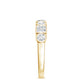 Alternate Bezel Set Moissanite Half Eternity Band Ring