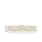 Alternate Bezel Set Moissanite Half Eternity Band Ring
