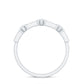 Certified Moissanite Semi Eternity Wedding Band Ring