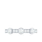 Certified Moissanite Semi Eternity Wedding Band Ring