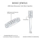 Double Row Moissanite Eternity Wedding Band