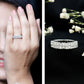 Double Row Moissanite Eternity Wedding Band