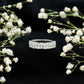 Double Row Moissanite Eternity Wedding Band