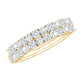 Double Row Moissanite Eternity Wedding Band