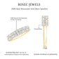 Double Row Moissanite Eternity Wedding Band