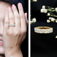 Double Row Moissanite Eternity Wedding Band