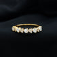 Heart Shaped Moissanite Half Eternity Band Ring
