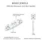 Moissanite Flower Wedding Band Ring with Certificate