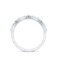 Moissanite Flower Wedding Band Ring with Certificate
