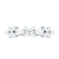 Moissanite Flower Wedding Band Ring with Certificate