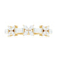 Moissanite Flower Wedding Band Ring with Certificate