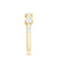 Round Cut Moissanite Half Eternity Band Ring