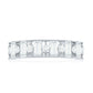 Baguette and Round Cut Moissanite Stackable Eternity Band