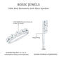 Certified Moissanite Half Eternity Wedding Band in Crown Style