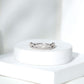 Certified Moissanite Half Eternity Wedding Band in Crown Style