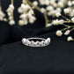 Certified Moissanite Half Eternity Wedding Band in Crown Style