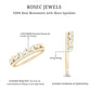 Certified Moissanite Half Eternity Wedding Band in Crown Style