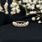 Certified Moissanite Half Eternity Wedding Band in Crown Style