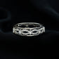 Certified Moissanite Infinity Wedding Band for Her
