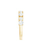 Certified Round Cut Moissanite Half Eternity Band Ring