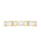 Certified Round Cut Moissanite Half Eternity Band Ring