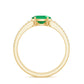 Natural Oval Emerald Diamond East West Engagement Ring and Wedding Band Set