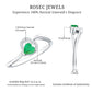 Certified Natural Emerald Heart Promise Ring with Diamond