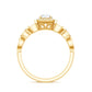 Vintage Inspired Moissanite Halo Engagement Ring with Certificate