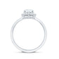 Brilliant Cut Moissanite Oblong Engagement Ring With Certificate