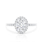 Brilliant Cut Moissanite Oblong Engagement Ring With Certificate