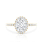 Brilliant Cut Moissanite Oblong Engagement Ring With Certificate