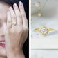 Anillo de Compromiso de Moissanita de Inspiración Vintage Con Certificado