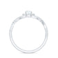Round Shape Moissanite Crossover Engagement Ring for Women