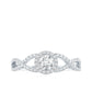 Round Shape Moissanite Crossover Engagement Ring for Women