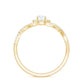 Round Shape Moissanite Crossover Engagement Ring for Women