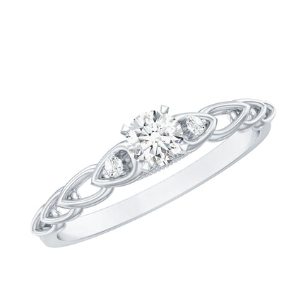 Anillo de Promesa de Moissanita de Diseñador para Ella