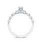 Anillo de Promesa de Moissanita de Diseñador para Ella