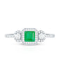 Princess Cut Emerald Classic Vintage Engagement Ring Diamond