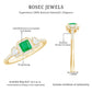Princess Cut Emerald Classic Vintage Engagement Ring Diamond