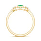 Princess Cut Emerald Classic Vintage Engagement Ring Diamond
