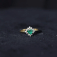 Heart Shape Emerald and Diamond Promise Ring