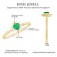 Heart Shape Emerald and Diamond Promise Ring