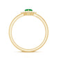 Heart Shape Emerald and Diamond Promise Ring