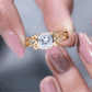 Anillo Solitario de Moissanita con Cojín de Estilo Vintage en Engaste de Bisel