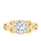 Anillo Solitario de Moissanita con Cojín de Estilo Vintage en Engaste de Bisel