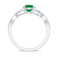 Nature Inspired Emerald Engagement Ring with Natural Diamond
