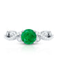 Nature Inspired Emerald Engagement Ring with Natural Diamond