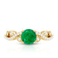 Nature Inspired Emerald Engagement Ring with Natural Diamond