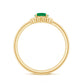 Certified Natural Emerald Flower Promise Ring with Certificate
