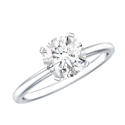 Peg Headset Solitaire Moissanite Ring for Women